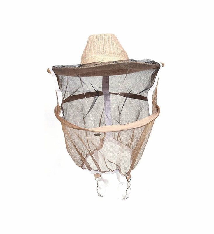 Beekeeping hat with mesh veil